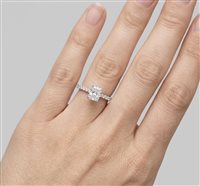 Anello Medea Donna in Oro bianco Diamante 0.90 Ct AN RAD 0.90 CERT - AN RAD 0.90 CERT
